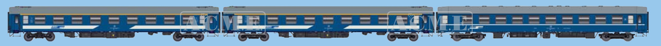 ACME 55354 - H0 - 3-tlg. Set IC-Personenwagen Savia, JŽ, Ep. V